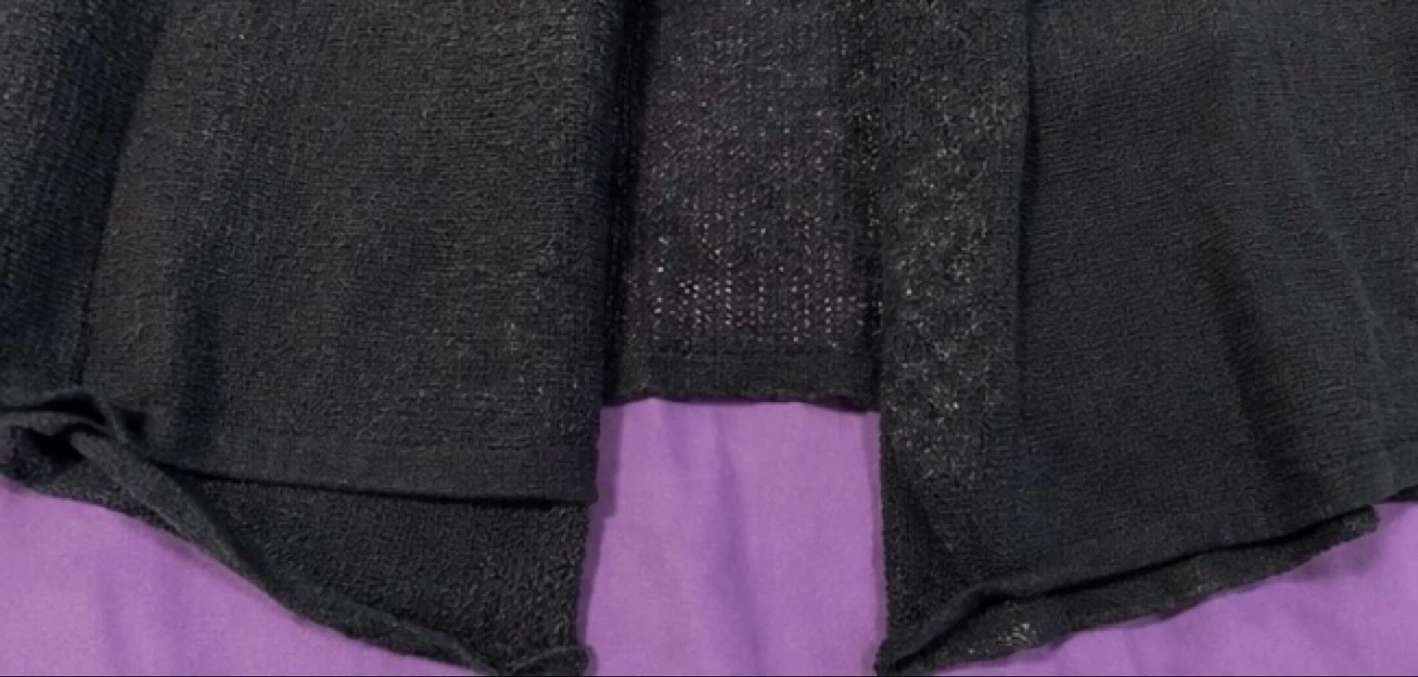 Gilet long maille noire ajourée Patrice Bréal – Taille 4 (≈ L/40-42) – photo 6